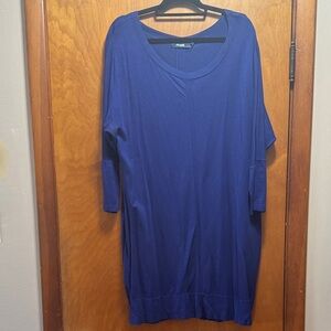 ELOQUII Women's Royal Blue Tunic Top